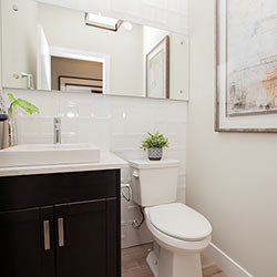 Main floor washroom - Landmark Homes’ front garage showhome