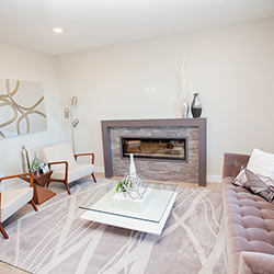 Living Room - Landmark Homes’ front garage showhome