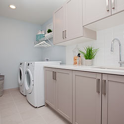 Laundry room - Landmark Homes’ front garage showhome