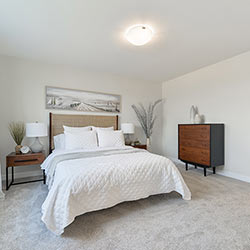 Master bedroom - Kirkland Homes’ front garage showhome